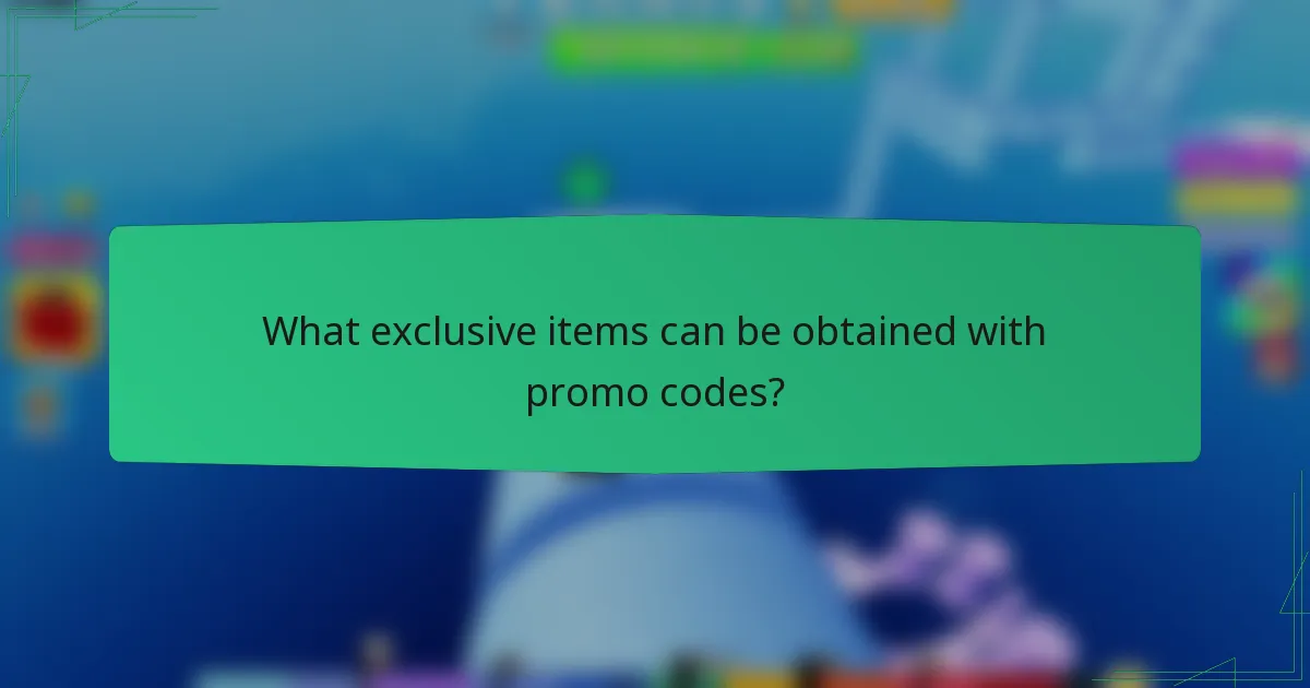 What exclusive items can be obtained with promo codes?
